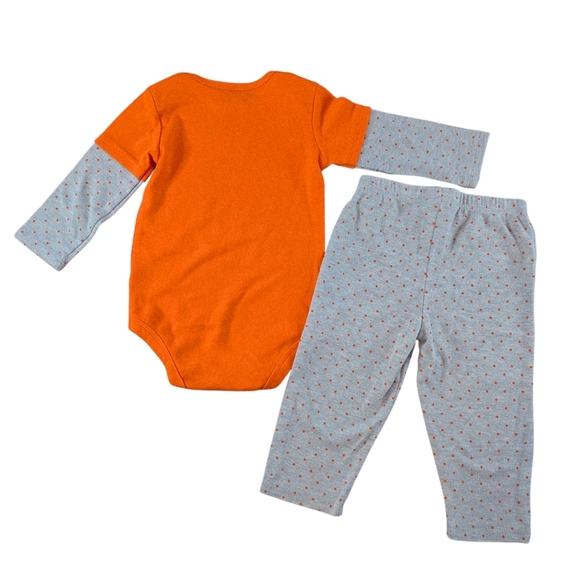 ๐ Cutest Pumpkin Baby Matching Bodysuit/Pant Outfit - 2-Piece Set - Size 18M ๐ - Picture 6 of 8